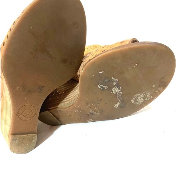 Lucky Brand brown ankle booties. Open toe. Size 7. - Picture 4 of 5